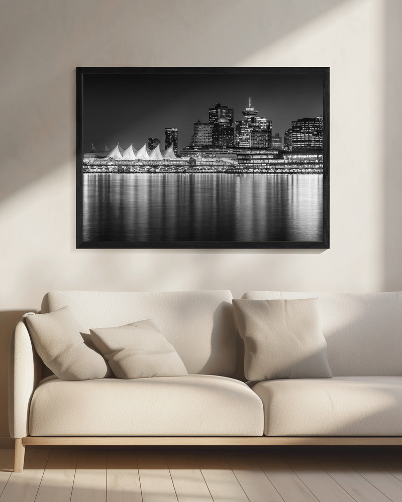 Wall art Charming evening impression from Vancouver | Monochrome
