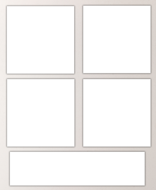 5-Custom Canvas Set – Includes Four 8×8" Prints & One 4×16" Accent