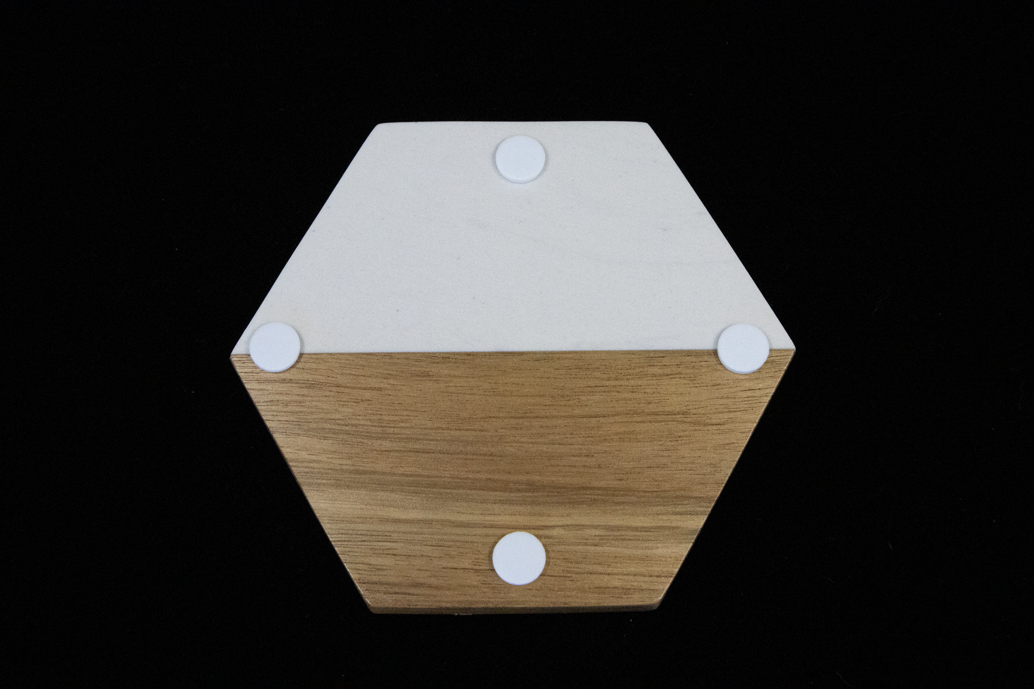 Sous-verre en acacia/marbre personnalisé