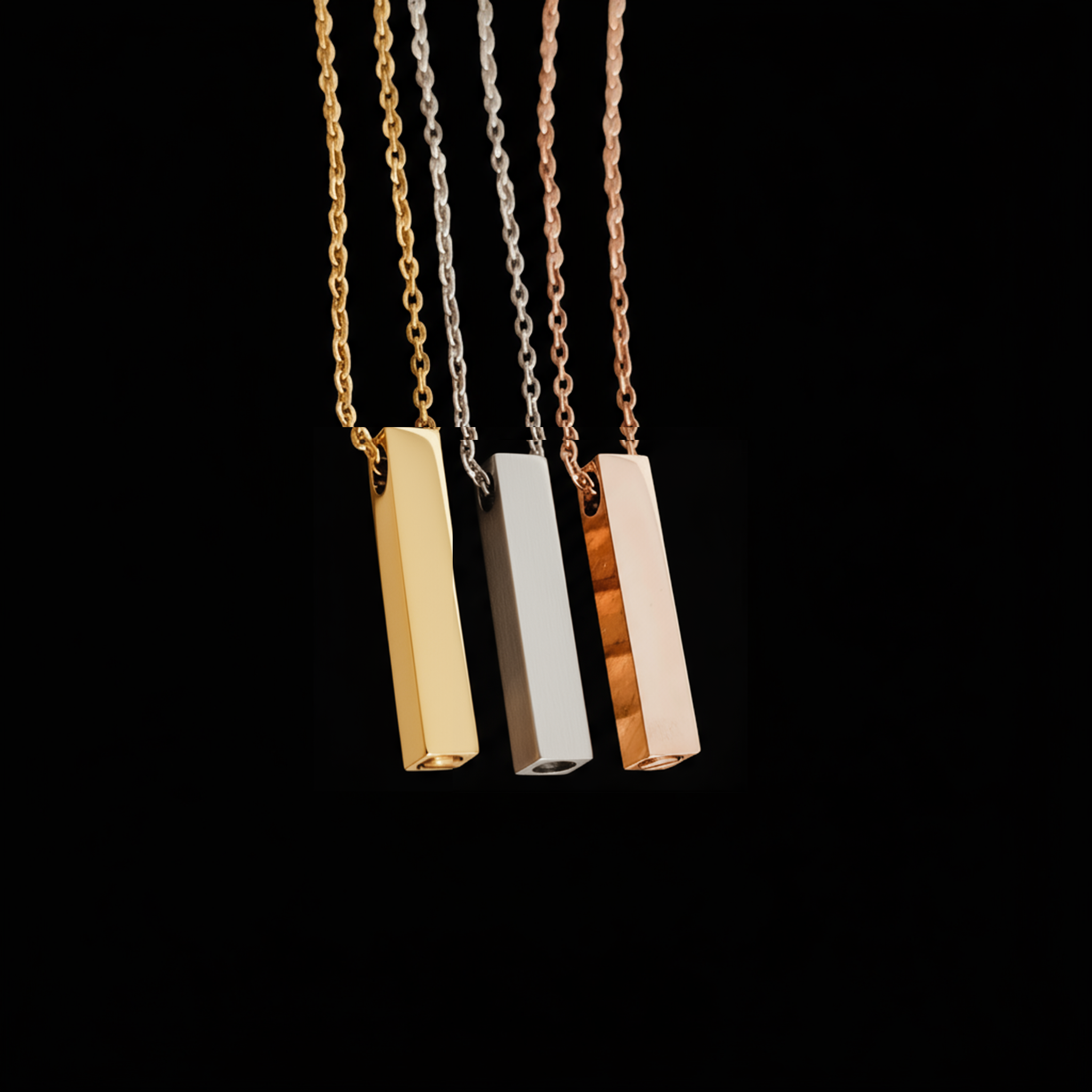 Collier commémoratif urne barre verticale